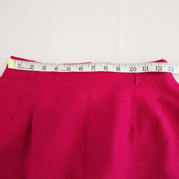 Nordstrom Vintage 100% Silk Skirt 80's Lined Magenta Label Size 10 fits 6 NWT - Picture 7 of 10